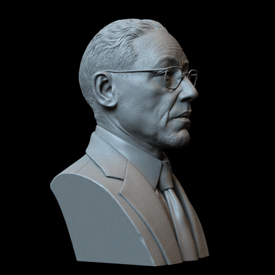 GustavoTurn.gif 3D file Gustavo Fring (Giancarlo Esposito) from Breaking Bad, Better Call Saul・3D print object to download, sidnaique