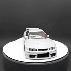 GIF-220224_190709.gif STL file Nissan Skyline GTR LM Road Car R33 (MiniZ and Xmod)・3D printer design to download