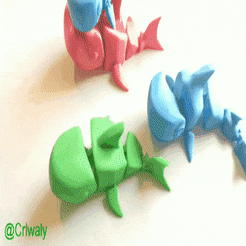 ezgif.com-gif-maker-(2).gif Free STL file Articulated Little Fish - Articulated Little Fish FLEXI PRINT-IN-PLACE・3D print model to download, crlwaly