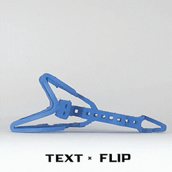 TEXT « FLIP Archivo STL gratis Text Flip - Guitarra 3.0・Objeto para impresora 3D para descargar, master__printer