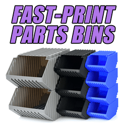 1_Thumb_All.gif STL file Fast-Print Stackable Parts Bins / Storage Boxes・3D printing idea to download, LR3DUK
