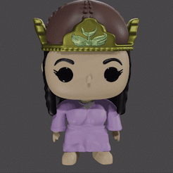 Pouran_AdobeExpress.gif STL file QUEEN FunkoPop・Model to download and 3D print
