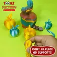 a Rate NO SUPPORTS Flexi Print-In-Place Apple Worm Articulated
