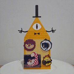 GIF.gif STL file Porta Pines Bill Cipher (Gravity falls)・Model to download and 3D print