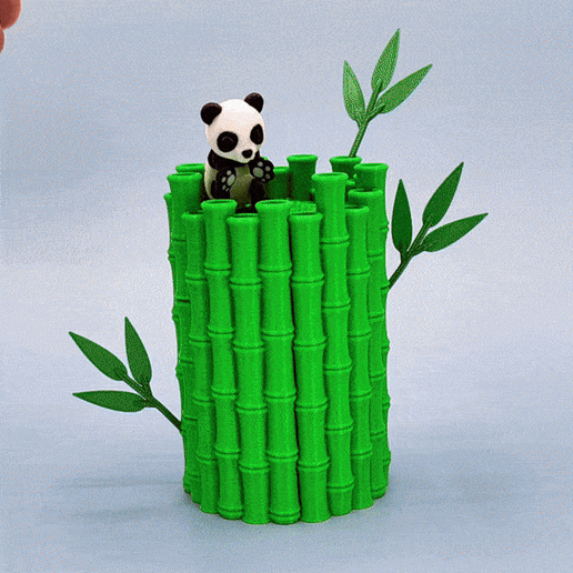 Magnetic Panda + Bamboo Hut