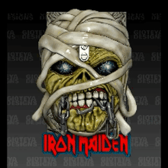 Iron.gif Archivo STL Iron Maiden Powerslave v2・Objeto imprimible en 3D para descargar, GioteyaDesigns