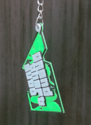 Grand Theft Auto VI (GTA 6) Logo - Keychain & Wall/Desk Art (No AMS)