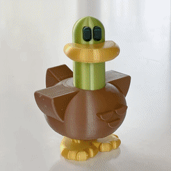ElPato.gif 3D file El Pato from Duolingo・Template to download and 3D print