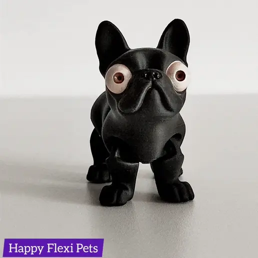French Bulldog - Frank - flexi toy - Print in Place (#1) - 3D model önizlemesi