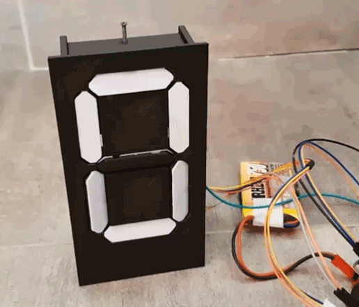 Aeropic's magnetico-mechanical 7 segment display - 3D model önizlemesi