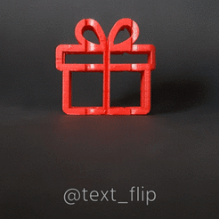 ezgif.com-add-text (2).gif Free STL file Text Flip, 2019 - Gift・3D printer model to download