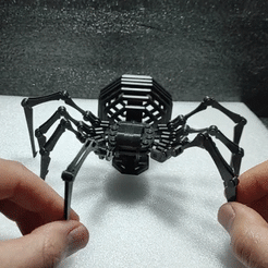 spider.gif STL file Articulated flexible tarantula spider robot puzzle 3D・3D printer model to download