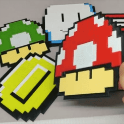 Mashroom-red.gif 3D file Super Mario Power Mushroom Coaster・3D printer model to download