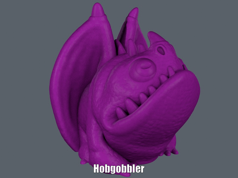 Hobgobbler.gif STL file Hobgobbler (Easy print no support)・3D print model to download, Alsamen