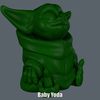 Baby Yoda.gif Fichier STL Bébé Yoda (Impression facile sans support)・Plan pour imprimante 3D à télécharger, Alsamen