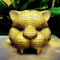 high.gif Файл STL Squid Game Mask - Vip Tiger Mask Cosplay 3D print model・3D-печатный дизайн для загрузки