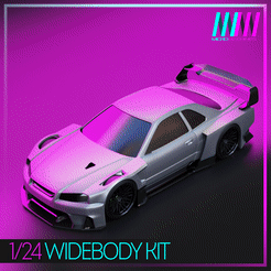 R34-NEW.gif file WIDEBODY KIT FOR SKYLINE R34 TAMIYA 1/24 MODELKIT・Template to download and 3D print, MicroMachineSTL