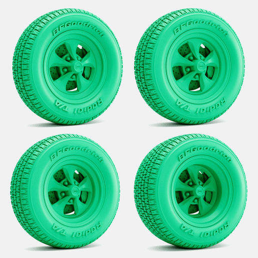 15x6, 15x7, 15x8, 15x10 Keystone Klassic Wheels, BFGoodrich Radial TA Tires, and Brake Set