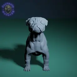 dog.gif Файл STL Молодой мопс или мопс・Модель 3D-принтера для скачивания