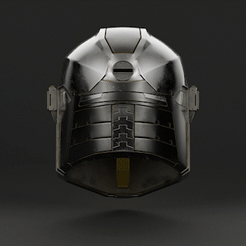 Mando-Spartan-Halo-Based-360-GIF.gif 3D file Mando Spartan Helmet - Halo Based - 3D Print Files・3D printable design to download
