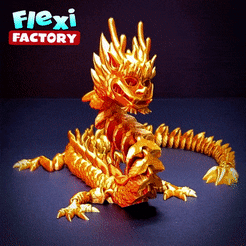 Flexi-Factory-Dan-Sopala-Dragon.gif Descargar archivo STL Flexi Print-in-Place Dragón Imperial • Modelo para la impresión en 3D, FlexiFactory