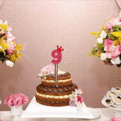 untitled.101.gif Download OBJ file Birthday cake topper Number 9 • Model to 3D print, HomeDecor
