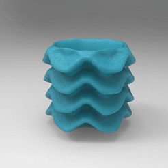 untitled.286.gif Файл STL органический органический цветочный горшок органический горшок для карандашей офисный контейнер инструмент оригами геометрический граненый инструмент оригами・Идея 3D-печати для скачивания