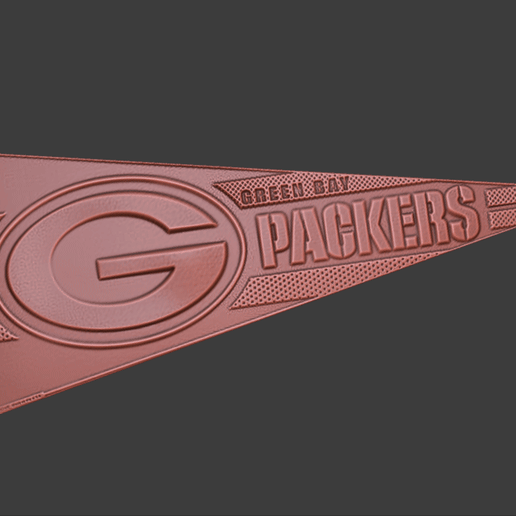 Football Wimpel Green Bay Packers 3D model