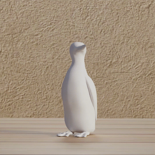 Solo-Guillemot.gif File: Solo figures of Guillemot (bird) in STL digital format