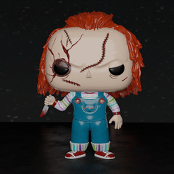 Chucky.gif STL-Datei Funko Chucky der Teufel Puppe・Design für 3D-Drucker zum herunterladen, Nayibe