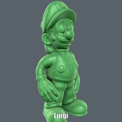 Luigi.gif STL-Datei Luigi (Einfacher Druck ohne Unterstützung)・Modell zum Herunterladen und 3D-Drucken, Alsamen