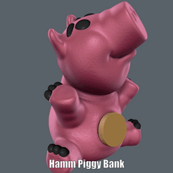Hamm-Piggy-Bank.gif STL file Hamm Piggy Bank (Easy print and Easy Assembly)・3D printing template to download, Alsamen
