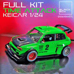 0.gif 3D file Time Attack Keicar FULL MODELKIT 1/24・3D print design to download, BlackBox