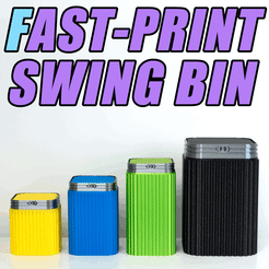 1_AnimThumb.gif 3D file Fast-Print Trash / Rubbish Bins With Swing Lids・3D print design to download