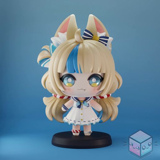 turntable_saba2.mp4 Cute Figurine chibi SAMEKO SABA / FISH vtuber