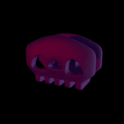 Гиф-череп.gif Free STL file Skull sponge holder・3D printer design to download