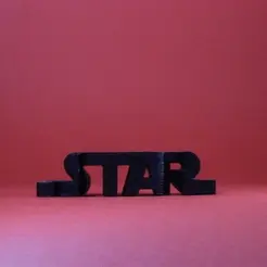 ezgif.com-video-to-gif (1).gif Archivo STL Voltear texto: Star - Wars・Modelo de impresora 3D para descargar