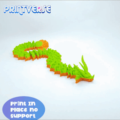 wollen print In La ad support Fichier STL Coral Reef Dragon Articulated Print In Place No Support・Modèle à imprimer en 3D à télécharger, Printverse