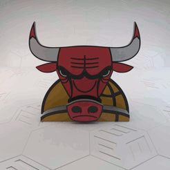 Bulls Phone Stand.gif Free STL file Chicago Bulls Phone Stand・3D printer design to download, stensethjeremy