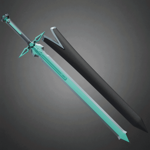 Sword Art Online Kirito Dark Repulser Sword and Sheath for Cosplay