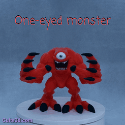 20210403_001811.gif Download free STL file One eyed monster • 3D printing model, LittleTup