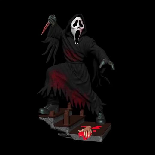 ghostface.mp4 Ghostface Scary movie statue