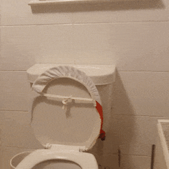 ToiletSeat3.gif Fichier STL Porte-serviette de toilette Bonhomme de neige・Modèle pour imprimante 3D à télécharger, ElasticReality