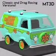 ezgif.com-gif-maker.gif Mystery Machine Scale auto from Scooby-Doo! Normal version and Drag Racing version