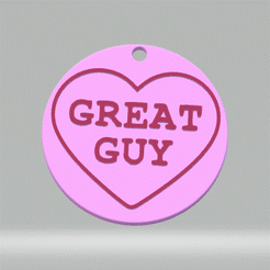 great-guy.gif Archivo STL Llavero - Love Heart Sweetie - Gran tipo・Modelo para descargar y imprimir en 3D