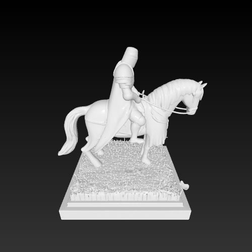 Knight-2.3.gif 085 Dark Knight on Horse – 3D Printed Statue,  fantasy, art, sculpture, creature, magic, witch, skeleton, Halloween, knight, viking, dragon, cat, dog, monster, gothic, warrior, armor