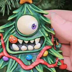 🎄Articulated Xmas Tree Monster - Xmas Tree Ornament🎄 (Monstre articulé en forme de sapin de Noël)
