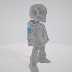 skull-OM.gif Файл STL упаковка молодой череп олимпик де марсель 2 модели: статуэтка, брелок или серьга・Шаблон для 3D-печати для загрузки