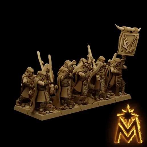 🪵 Wood Elf Forest Rangers | 32mm Scale Presupported Miniatures・ 3D File ...