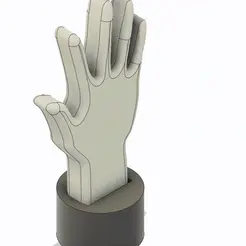 Mano-Anillo-v3.gif Archivo STL gratis Soporte de mano para joyas・Modelo para descargar y imprimir en 3D